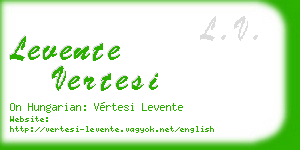 levente vertesi business card