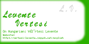 levente vertesi business card